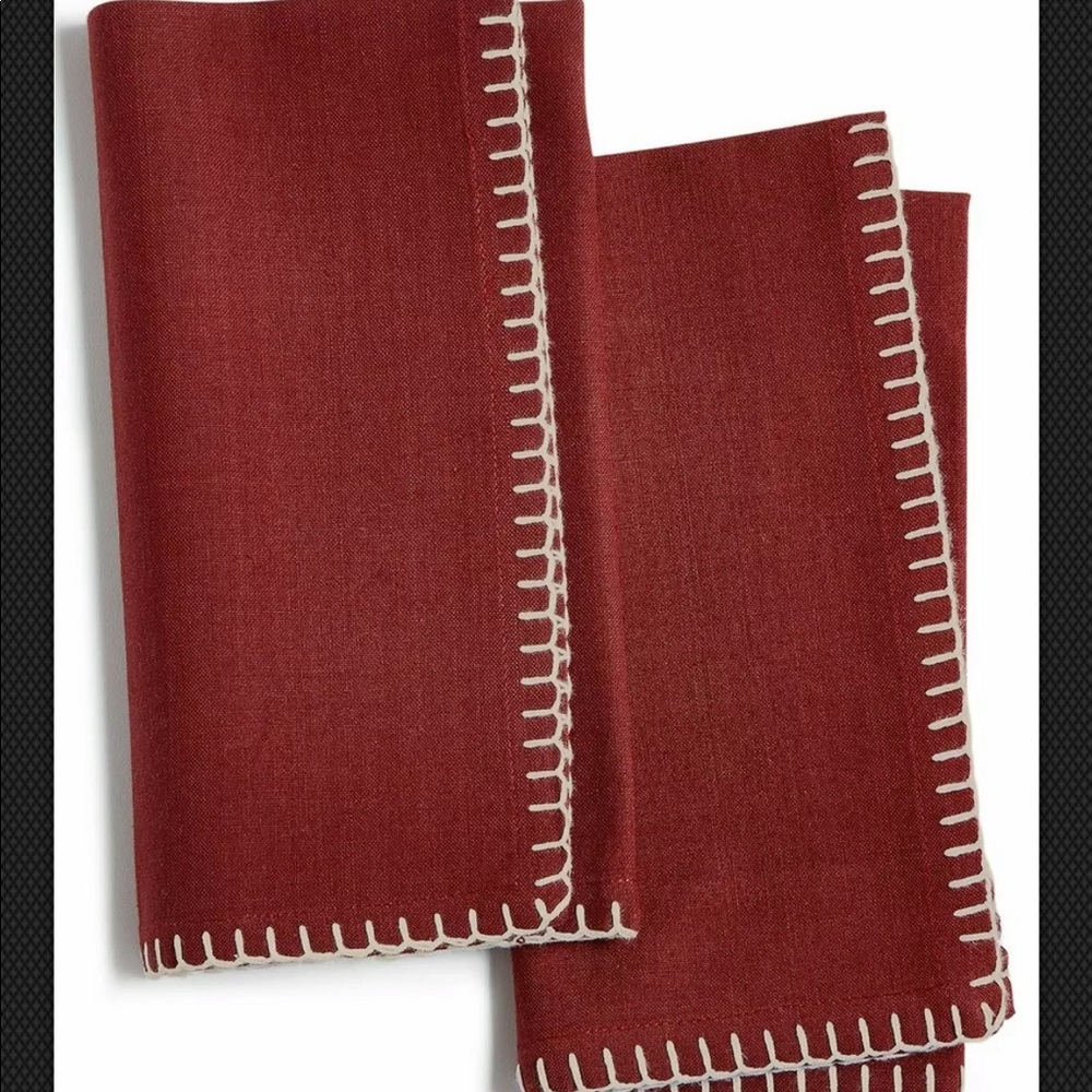 Bardwil Avery Mahogany 2-Pc. Cotton Napkin Set new